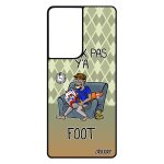 Coque de protection galaxy s21 ultra silicone j'peux pas y'a football noir aluminium je supporter jpeux ...