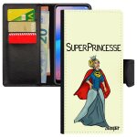 Coque de protection pour honor 8x cuir portefeuille porte cartes super princesse telephone original comique ...