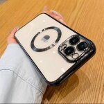 Coque de protection pour iphone 15 pro max, avec magn�tique, fine et transparente, anti - rayures, anti ...