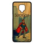 Coque de protection pour redmi note 9s en bois silicone super geek bleu comics drole console play nerd ...