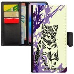 Coque de protection samsung galaxy s9 portefeuille chat azteque violet antichoc tribal femme ethnique ...