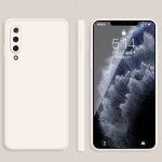 Coque de protection en silicone liquide pour xiaomi mi 9, blanc