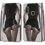 Coque en pu cuir pour samsung galaxy a20e 5. 8  etui flip cover clapet de protection portefeuille avec ...