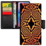 Coque rabat p20 pro cuir porte cartes illusion d'optique graphique etoile orange moderne effet personnalis� ...