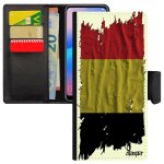 Coque rabat pour samsung a12 drapeau belgique belge etui de protection football coupe d'europe tissu ...
