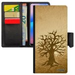Coque a rabat samsung a21s cuir peinture arbre housse zen marron de vie nature motif etui naturel ecolo ...