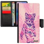 Coque rabat samsung a5 2016 portefeuille chat multicolore dessin original animaux jolie mignon ethnique ...