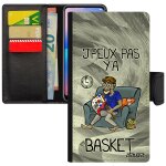 Coque a rabat samsung a7 2018 cuir j'peux pas y'a basket humour etui je humoristique basketball drole ...