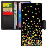 Coque rabat samsung a9 2018 cuir portefeuille confettis pois romantique color� orange motif original ...
