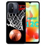 Coque pour redmi 12c - basket ball - silicone - noir