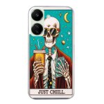 Coque pour redmi 13c 4g poco c65 motif tete de mort tarot
