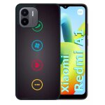 Coque pour redmi a1 - rebus i love windows and phone - silicone - noir