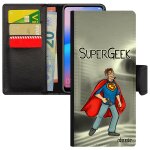Coque redmi note 10 portefeuille super geek etui heros texte bande dessine jeux video humour humoristique ...