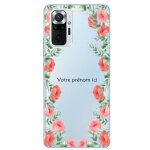 Coque redmi note 10 pro fleur coquelicot personnalisee