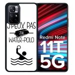 Coque pour redmi note 11t 5g - j peux pas j ai water polo 1 - silicone - noir
