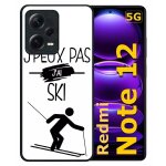 Coque pour redmi note 12 5g - j peux pas j ai ski 1 - silicone - noir
