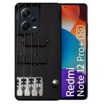 Coque pour redmi note 12 pro + - guitare 1 - silicone - noir
