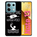 Coque pour redmi note 13 5g - j peux pas j ai water polo 2 - silicone - noir Coque pour redmi note 13 5g - j peux pas j ai water polo 2 - silicone - noir