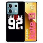 Coque pour redmi note 13 5g - unkut haut de seine 92 - silicone - noir