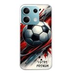 Coque pour redmi note 13 pro 4g et m6 pro 4g motif ballon foot avec prenom