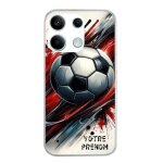Coque pour redmi note 13 pro 5g motif ballon foot avec prenom