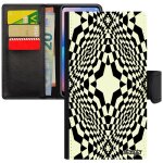 Coque redmi note 6 pro simili cuir rabat portefeuille illusion d'optique losage pochette art visuel noir ...