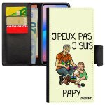 Coque redmi note 8 pro rabat silicone humour j'peux pas j'suis papy smartphone blanc papi bebe texte ...