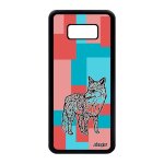 Coque renard samsung galaxy s8 plus silicone mobile telephone rose portable cube