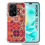Coque renforc�e pour honor 200 lite 5g texture carreau ciment rouge