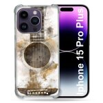Coque renforc�e pour iphone 15 pro plus (6. 7) musique guitare tag