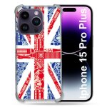 Coque renforc�e pour iphone 15 pro plus (6. 7) voyage angleterre blanc