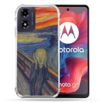Coque renforc�e pour motorola g04 4g peinture le cri