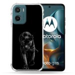 Coque renforc�e pour motorola g05 / e15 animal panth�re noire