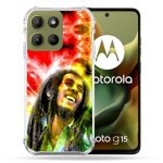 Coque renforc�e pour motorola g15 musique bob marley color