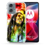 Coque renforc�e pour motorola g24 4g musique bob marley color