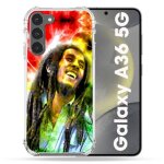 Coque renforc�e pour samsung galaxy a36 5g musique bob marley color