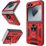 Coque renforce samsung galaxy z flip 6 - rouge - protection 360 anti - chocs et cache appareil photo ...