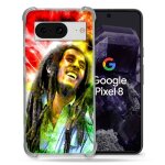 Coque renforc�e pour google pixel 8 musique bob marley color
