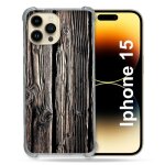 Coque renforc�e pour iphone 15 (6. 1) texture bois