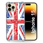 Coque renforc�e pour iphone 15 (6. 1) voyage angleterre blanc