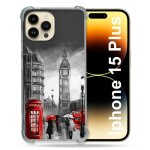 Coque renforc�e pour iphone 15 plus (6. 7) voyage angleterre londres vintage