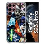 Coque renforc�e en verre tremp� pour samsung galaxy s23 ultra manga bleach pele mele