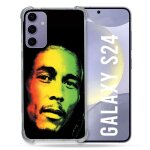 Coque renforc�e pour samsung galaxy s24 musique bob marley 2
