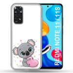 Coque renforc�e pour xiaomi redmi note 11 / 11s animal koala coeur