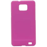 Coque rigide colorblock rose fushia toucher rubber pour samsung galaxy s ii i9100