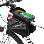 Coque rigide etanche et r�fl�chissante pour vtt, sac de v�lo de route, tube sup�rieur avant pour ecran ...