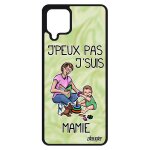 Coque rigide galaxy a12 silicone j'peux pas j'suis mamie vert cadeau fete des grands meres bd noir je ...
