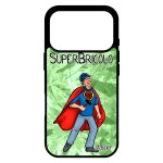 Coque rigide pour iphone 17 pro en silicone super bricolo unique vert papy bricoleur de protection drole ...