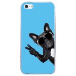 Coque rigide transparente pour apple iphone 5c avec impression motifs chien a l