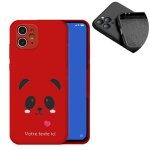 Coque rouge oppo reno 2z panda coeur personnalisee